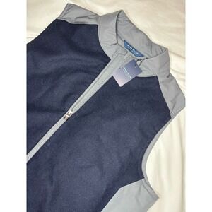 Peter Millar Crown Crafted Cambridge Hybrid Vest Wool Navy Gray XL $295 NWT Read